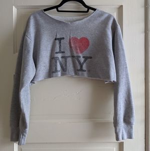 90s I Heart NY crop chop sweater